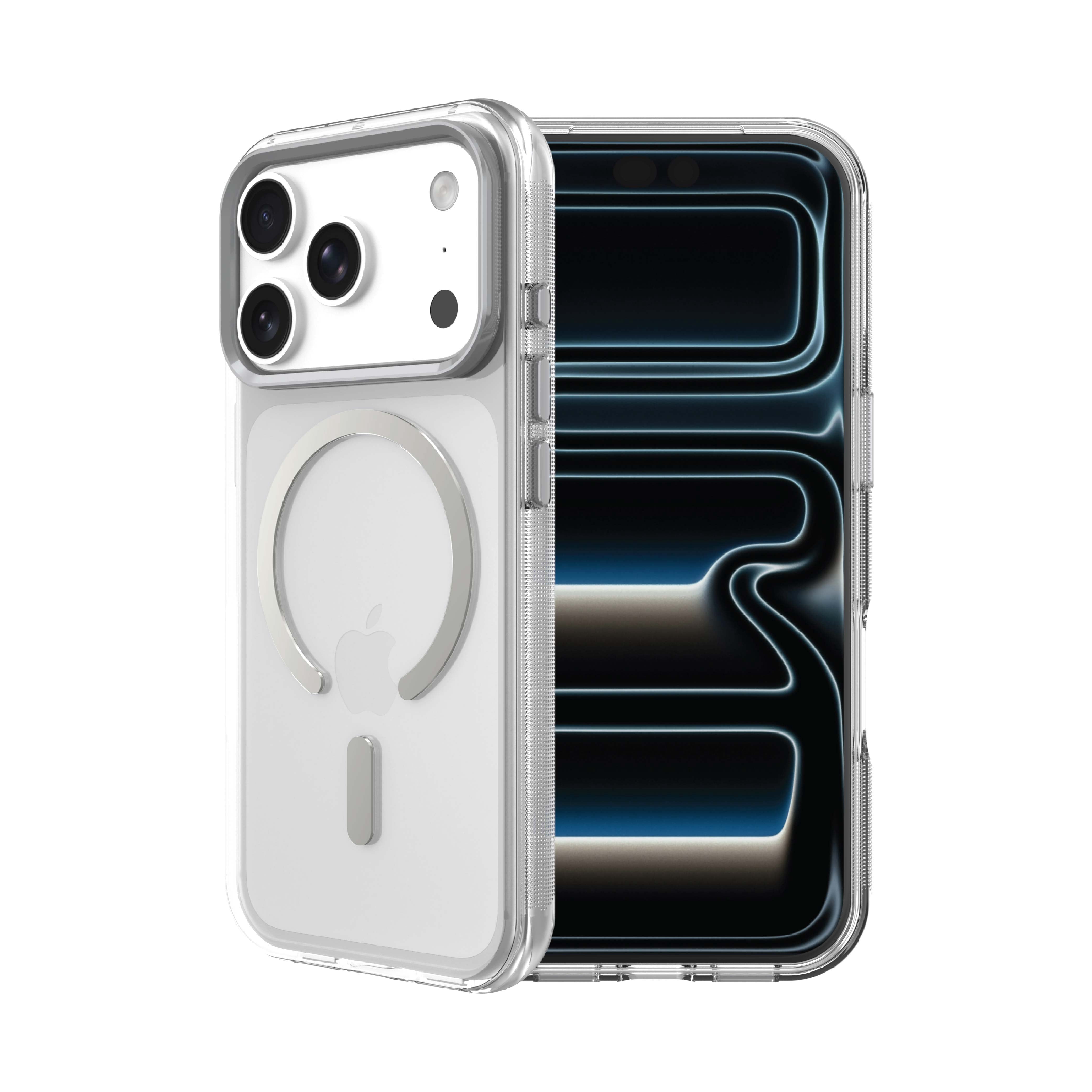 Body Glove Reflector Phone Case for iPhone 18 Pro Max / 17 Pro Max, MagSafe Compatible - Clear/Silver