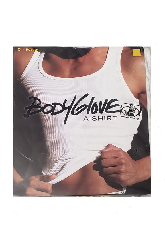 Men's 5 Pack Ribbed 100% Cotton Tanks A-Shirt, White, Size LARGE