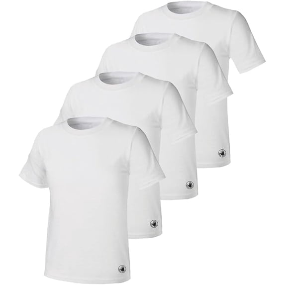 Body Glove Men's Crew Neck 4 Pack Active 360 Stretch Breathable Shirts, Large