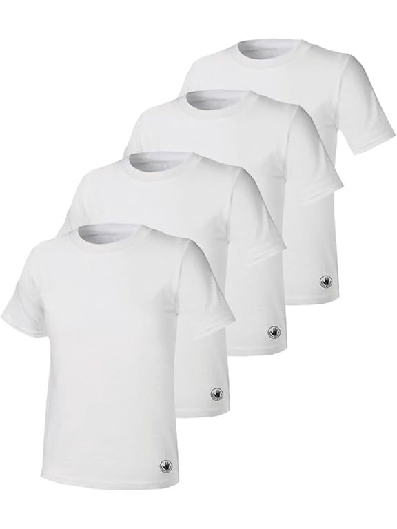 Men's Crew Neck 4 Pack Active 360 Stretch Breathable Shirts, Small