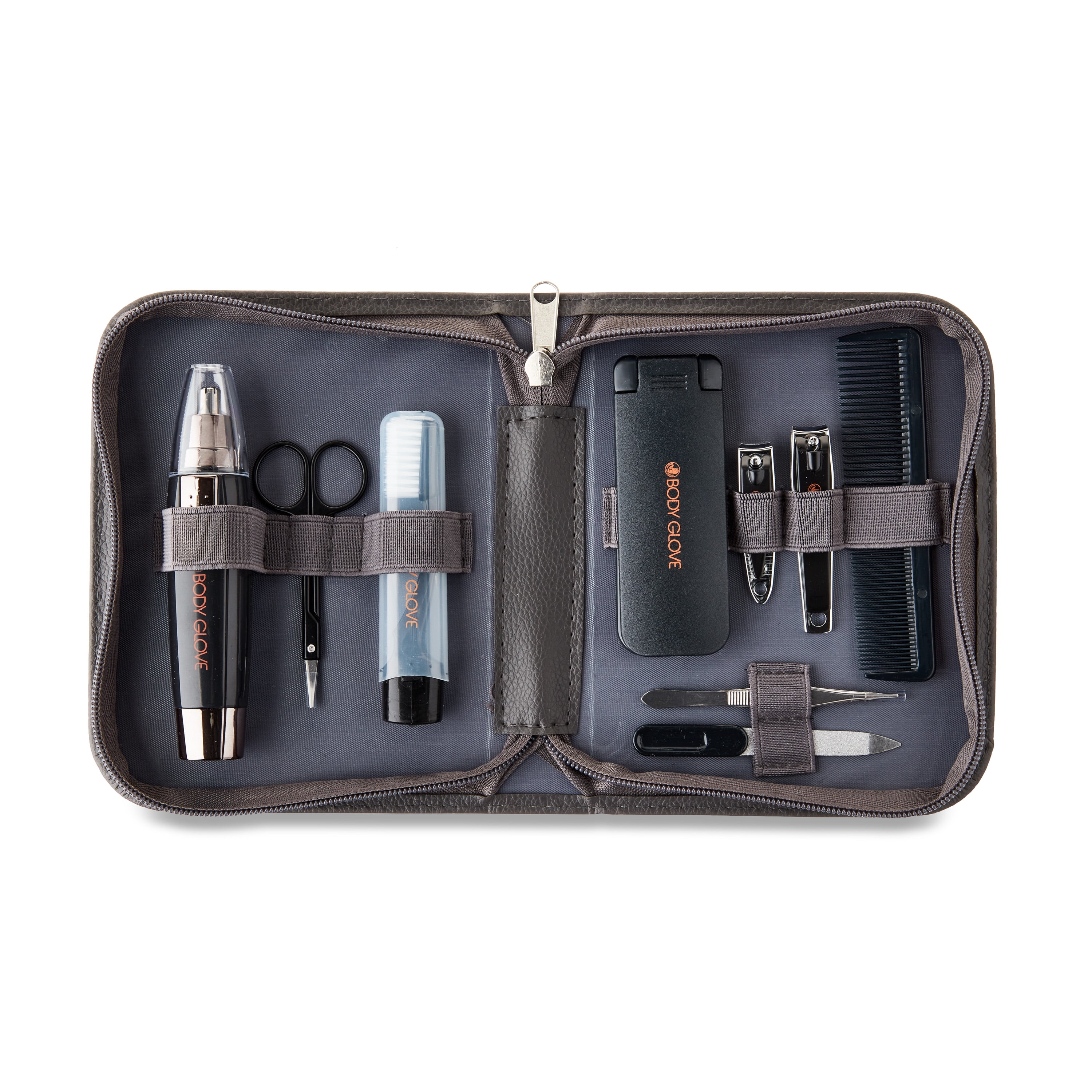 Body Glove Men's Deluxe 7-Piece Grooming Set: Premium Blue Stainless Steel Tools, Adult Use