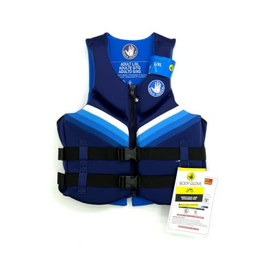 Body Glove Men's Dual-Size Evoprene PFD Life Jacket and Vest, Male, L/XL, Blue