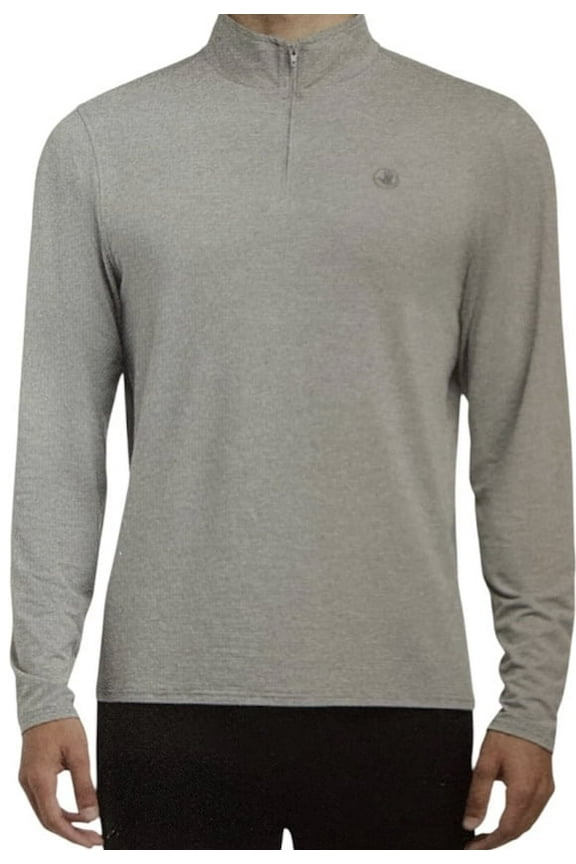 Men's Performance Pullover Long Sleeve Silver Shirt X-large