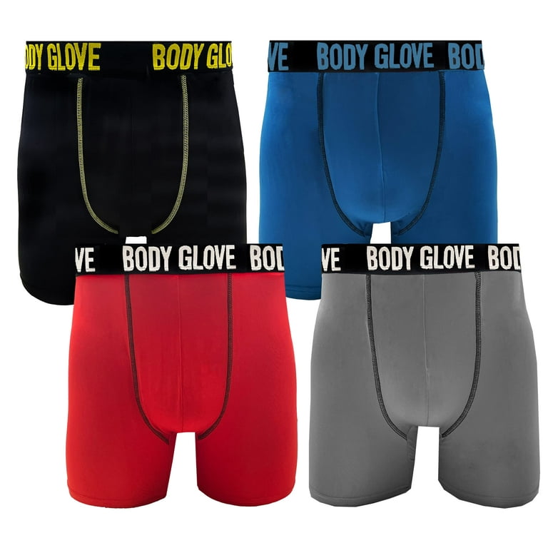 Body Glove Mens Boxer Briefs, Dry Fit Performance Underwear, Breathable  Athletic Sport Stretch Boxers, 4 Multicolor Pack/S at  Men's Clothing  store