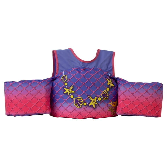 Body Glove Paddle Pals Life Jacket USCG Approved, Kids Swim Vest, 30 to 50 lbs, Mermaid