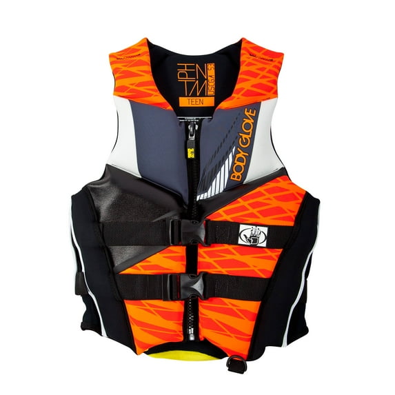 Body Glove Phantom USCGA Neoprene Protective PFD Life Vest Small, Orange/Black