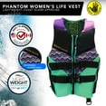 thumbnail image 1 of Body Glove Phantom Women's PFD Adult Life Jacket, Small, Aqua/Purple, 1 of 6