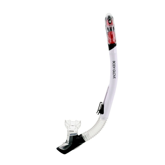 Body Glove Predator Adult Purge Swimming Diving Snorkel with GoPro Mount, White