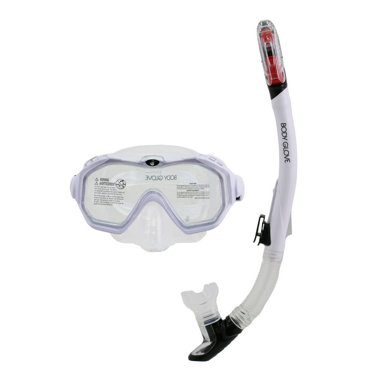 Body Glove Predator Adult Swimming Diving Mask and Purge Snorkel Combo, GoPro Snorkel, White - Walmart.com