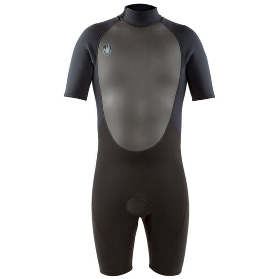 Body Glove Pro3 Shorty Spring Wetsuit 2/1mm for Men, Back Zip, 2XL, Black