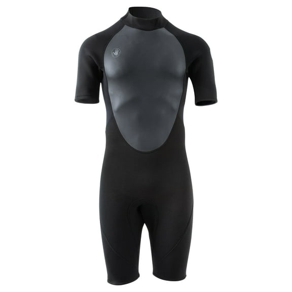 Body Glove Pro3 Shorty Spring Wetsuit 2/1mm for Men, Back Zip, XL, Black
