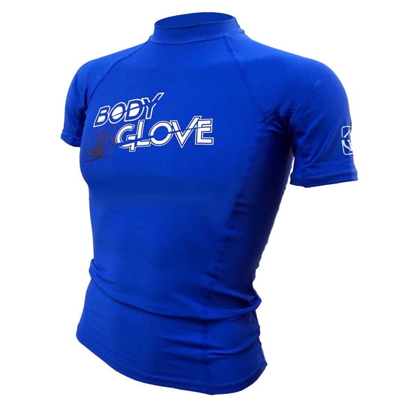 Body Glove SS Youth Fitted Basic Lycra Athletic Rash Guards, Unisex, Blue, Juniors 12