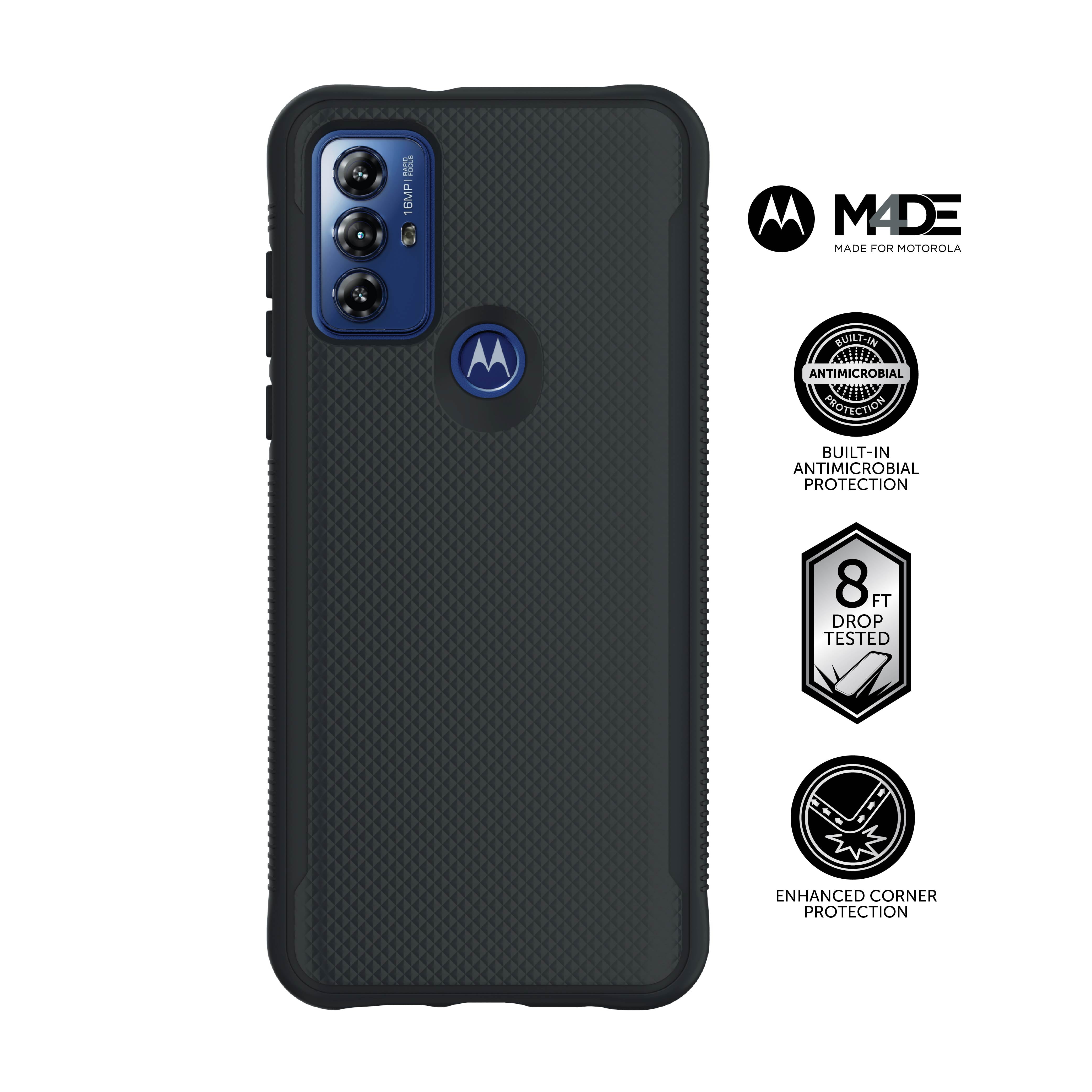 Body Glove Textured Gel Phone Case for Motorola moto g PLAY (2023) - Black