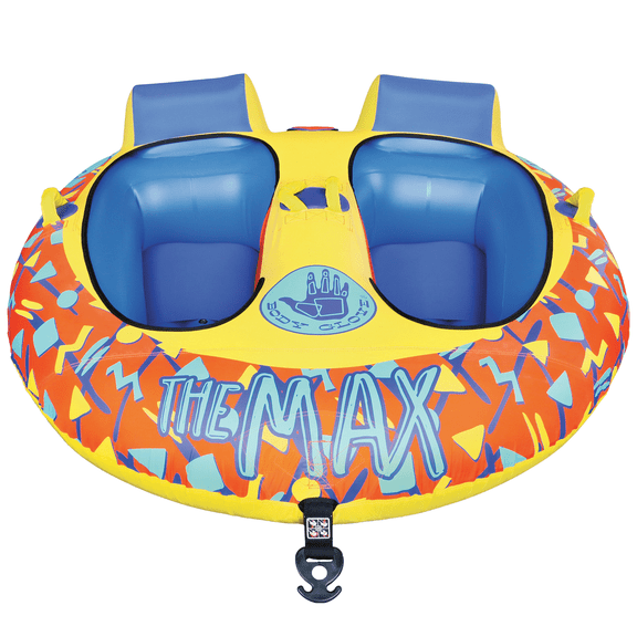 Body Glove The Max 2-Rider Towable Tube. Heavy-Gauge PVC Inflatable Boat Towable with Nylon Cover, Foam Handles & Quick Connect Tow Hook. 2026 Model