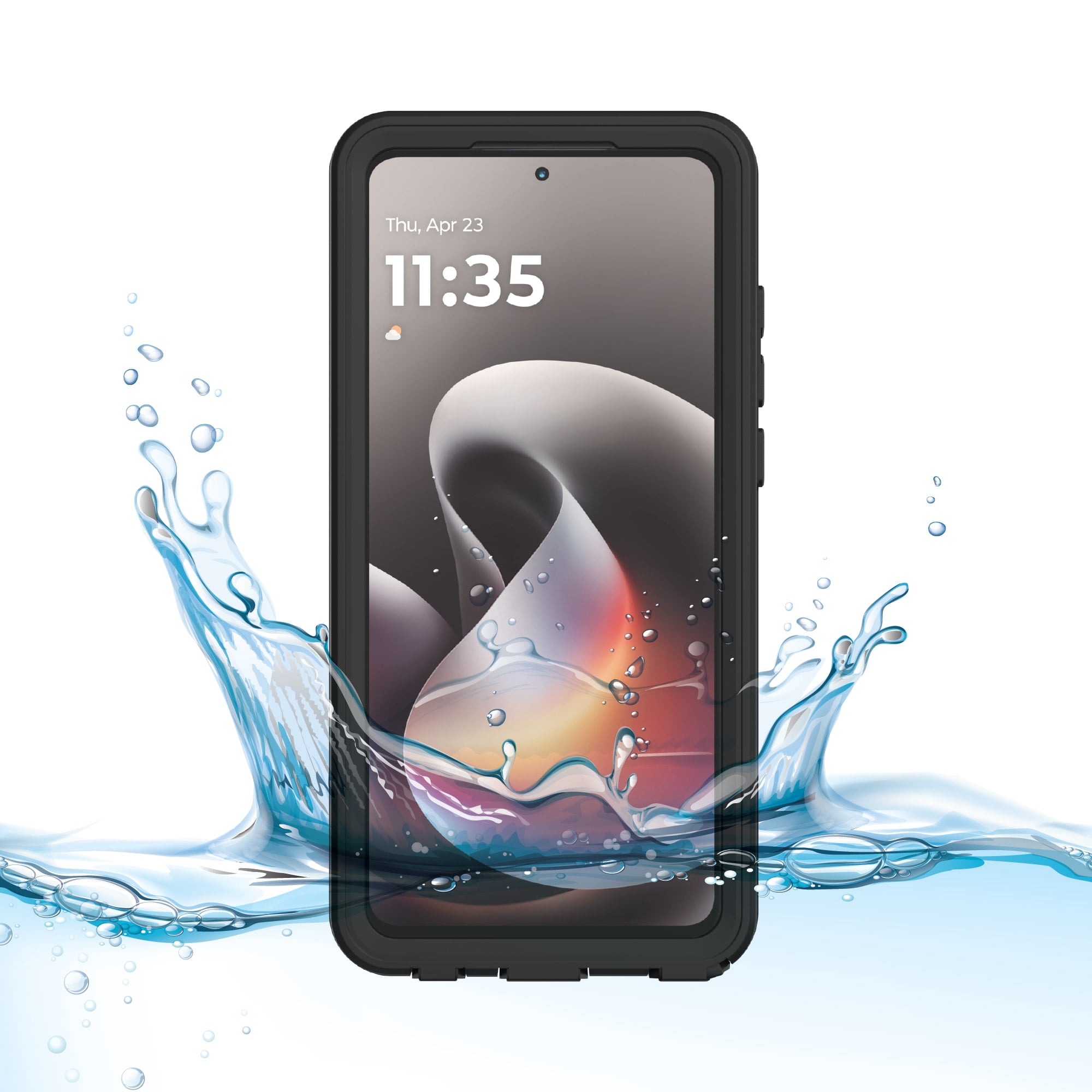 Body Glove Tidal Waterproof Phone Case for Motorola moto g STYLUS (2026 / 2025) - Clear/Black