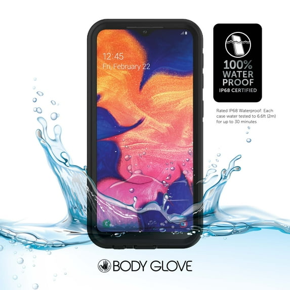 Body Glove Tidal Waterproof Phone Case for Samsung Galaxy A10e - Black/Clear