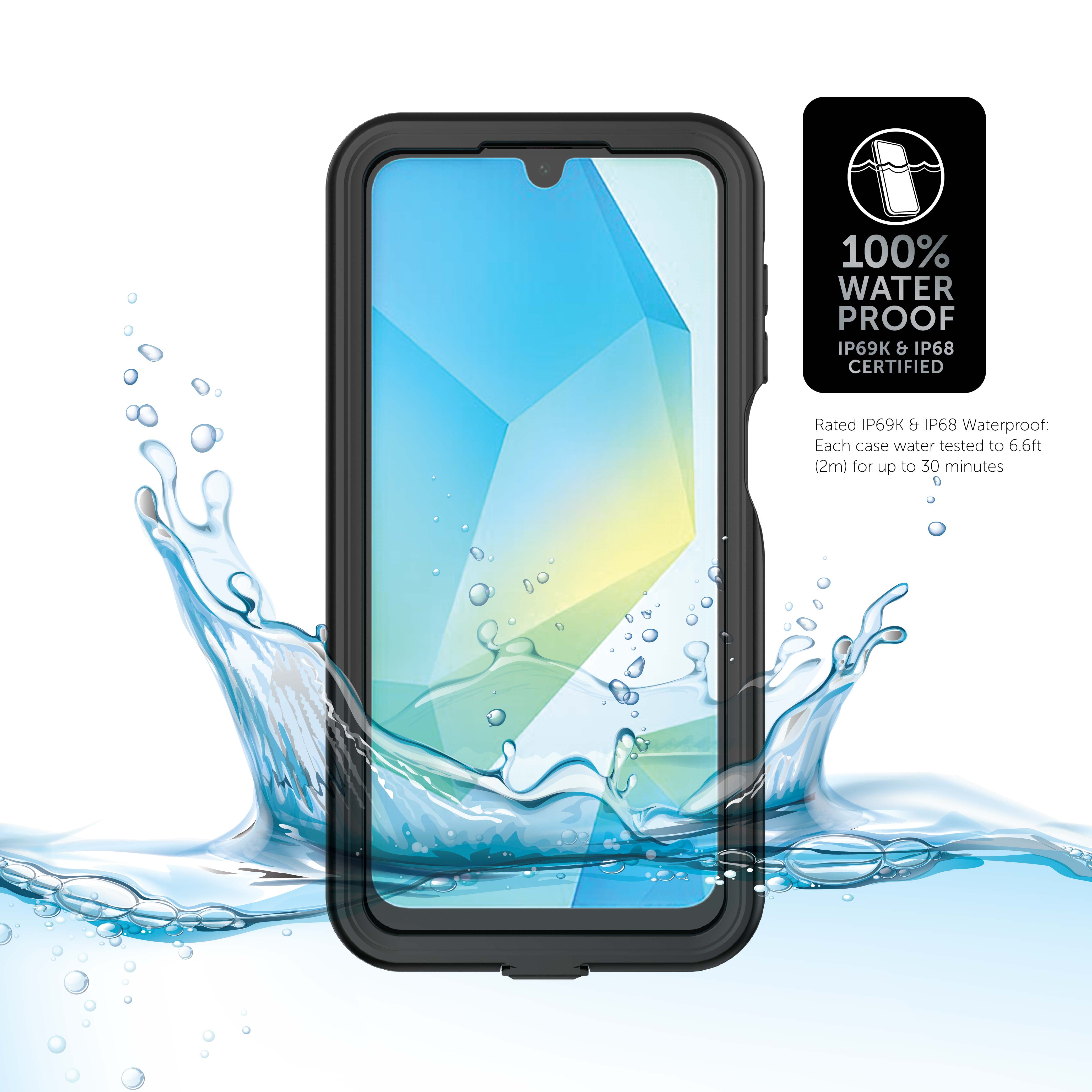 Body Glove Tidal Waterproof Phone Case for Samsung Galaxy A16 5G Black/Clear Body Glove Tidal Waterproof Phone Case for Samsung Galaxy A16 5G Black/Clear