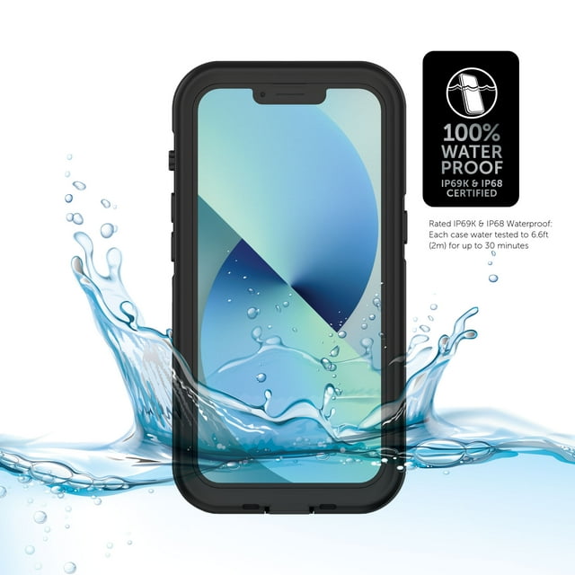 Body Glove Tidal Waterproof Phone Case for iPhone 13 Black/Clear