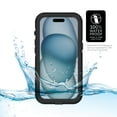thumbnail interactive-video image 1 of Body Glove Tidal Waterproof Phone Case for iPhone 15 - Black/Clear, 1 of 11