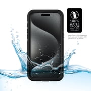 Body Glove Tidal Waterproof Phone Case for iPhone 15 Pro Max - Black/Clear