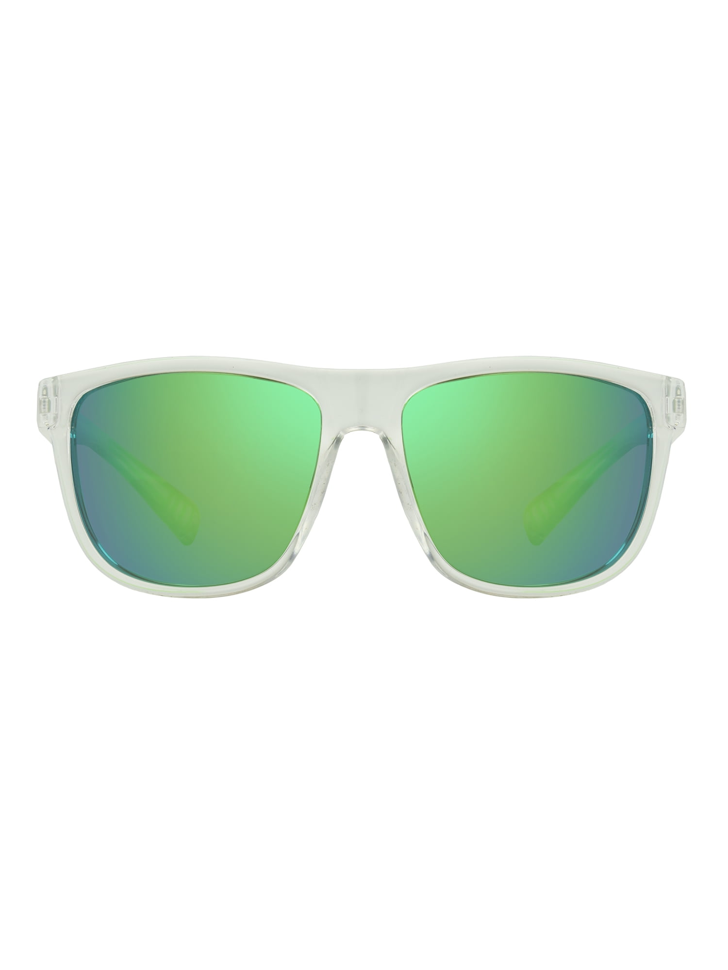 Turquoise Frame with Orange Mirrored Lenses Sunglasses