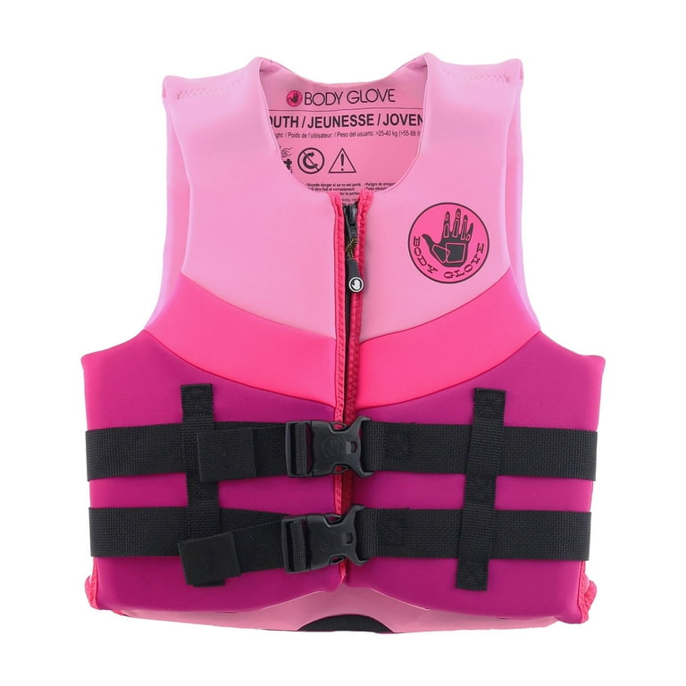 Body Glove Youth Neoprene PFD Life Jacket and Vest, Girl, 55-88
