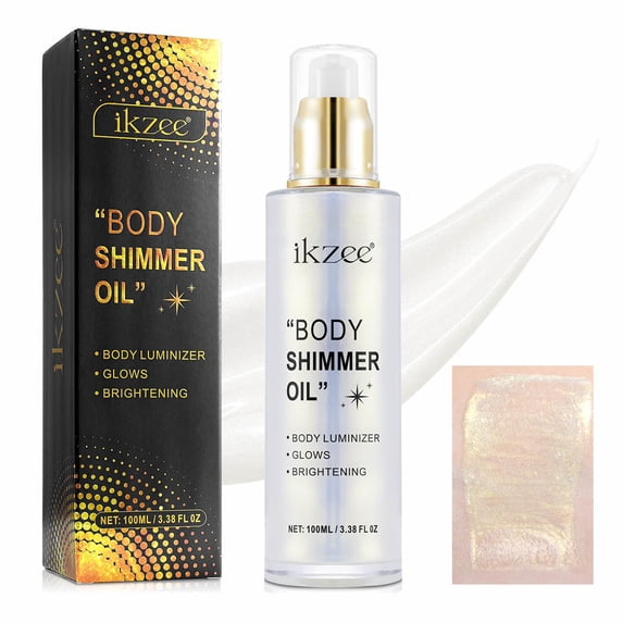 Body Glow Enhancer, Suitable for Festivals, Dates, Parties, 3.38 fl oz - Silver