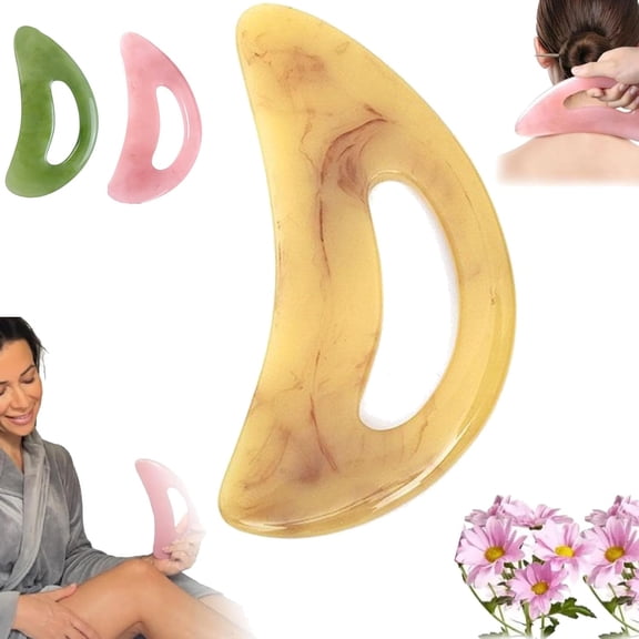 Body Gua Sha, Cellulite Massager Tool, Body Scraper Tool, Gua Sha for Bodys, Booty Massage, for Face, Back, Legs, for Every Bodys, Every Age (Brown)