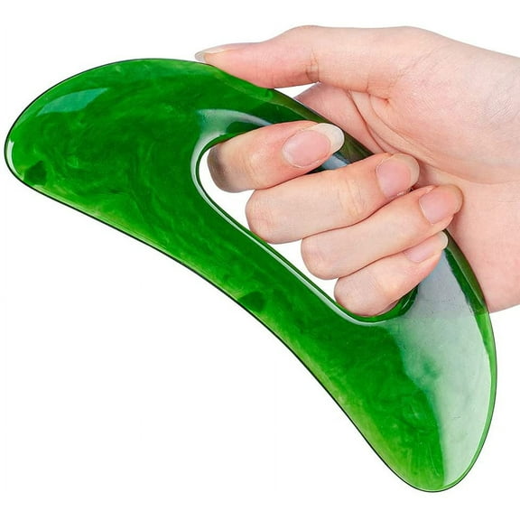 Body Gua Sha Massage Tool with Handle, Larger Guasha Tool for Back Neck Face Leg Massage, Lymphatic Drainage, Cellulite Remove