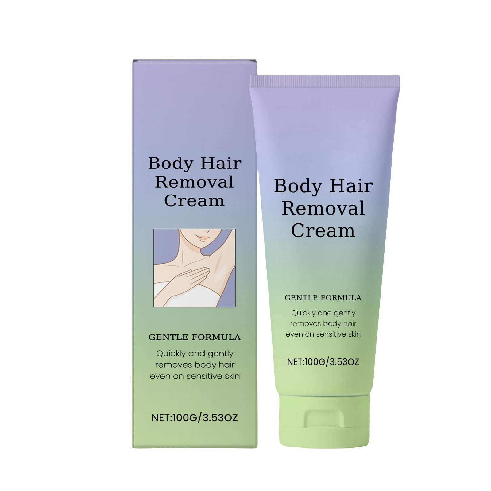 Body Hair Removal Cream with Spatula Applicator, For Sensitive Skin ...