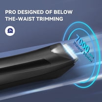 Body Hair Trimmer For Men Groin Safe, Fully Waterproof Ceramic Blade Pubic Hair Trimmer Clipper Body Groomer Kit With Recharge Dock, LCD Baterry Display & LED Light, Black