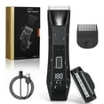 thumbnail image 1 of Body Hair Trimmer for Men, IPX7 Waterproof Pubic and Groin Hair Trimmer, Electric Ball Shaver with LED Light, Ceramic Blade, USB Rechargeable, 1 of 7