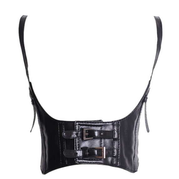 Body Harness for Women, Faux Leather Waist Belt, Steampunk Underbust Corset Belt for Dress, Suitable for Everyday Casual, Punk Bands, Rappers, Black
