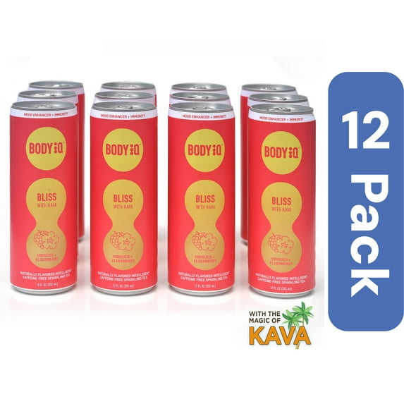 Body Iq Hibiscus Elderberry Sparkling Tea 12 oz (Pack Of 12)