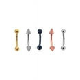 thumbnail image 1 of Body Jewelry 316L Stainless Steel 16G Multi Color Eyebrow Set, 5 Pack, 1 of 4