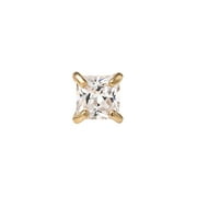 Body Jewelry-Womens 14kt Gold 18G Cubic Zirconia Cartilage