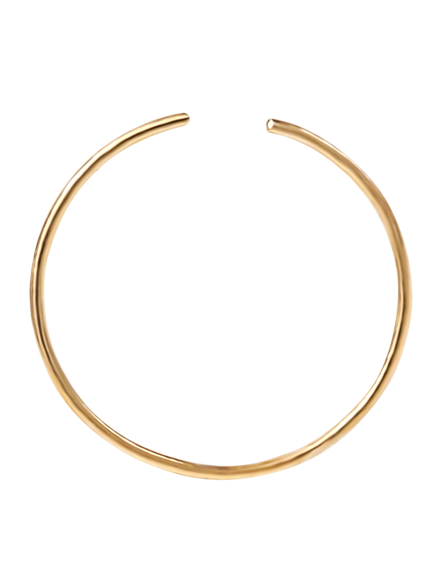 BODY JEWELRY Women's 24G 14kt Gold Round Nose Hoop Ring