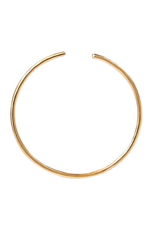 Women's 24G 14kt Gold Round Nose Hoop Ring