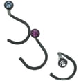 thumbnail image 1 of Women's 22G Black Stainless Steel Crystal Nose Screw Trio, 1 of 6