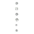 thumbnail image 1 of Body Jewelry Women's Lead Crystal Nose Stud Value Pack for Adults in Stainless Steel, 1 of 5