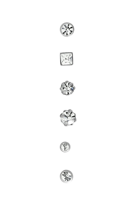 - Women's Lead Crystal Nose Stud Value Pack