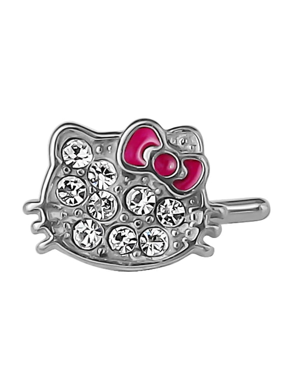 Body Jewelry Women's Hello Kitty 20G Women's Stainless Steel 316L Crystal Nose Stud