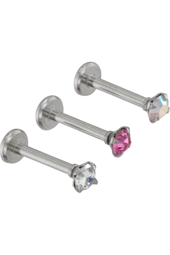 , Women's Internally Threaded Prong Set Crystal Monroe