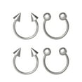 thumbnail image 1 of Body Jewelry Women's Stainless Steel 14G Horseshoe Nose Rings, 4 Pack, 1 of 5