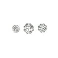thumbnail image 1 of Body Jewelry Women's Sterling Silver Crystal Stud Nose Ring, Set of 3, 1 of 6
