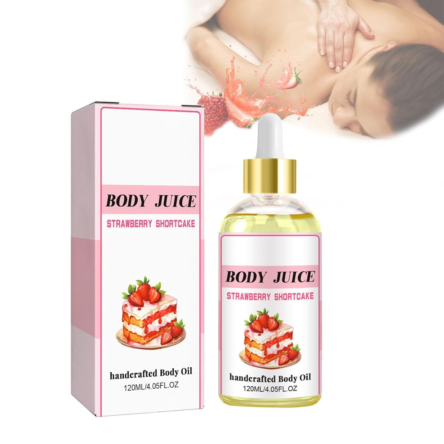Wild Plus Strawberry Scented Body Juice Oil, Moisturizer for Dry Skin
