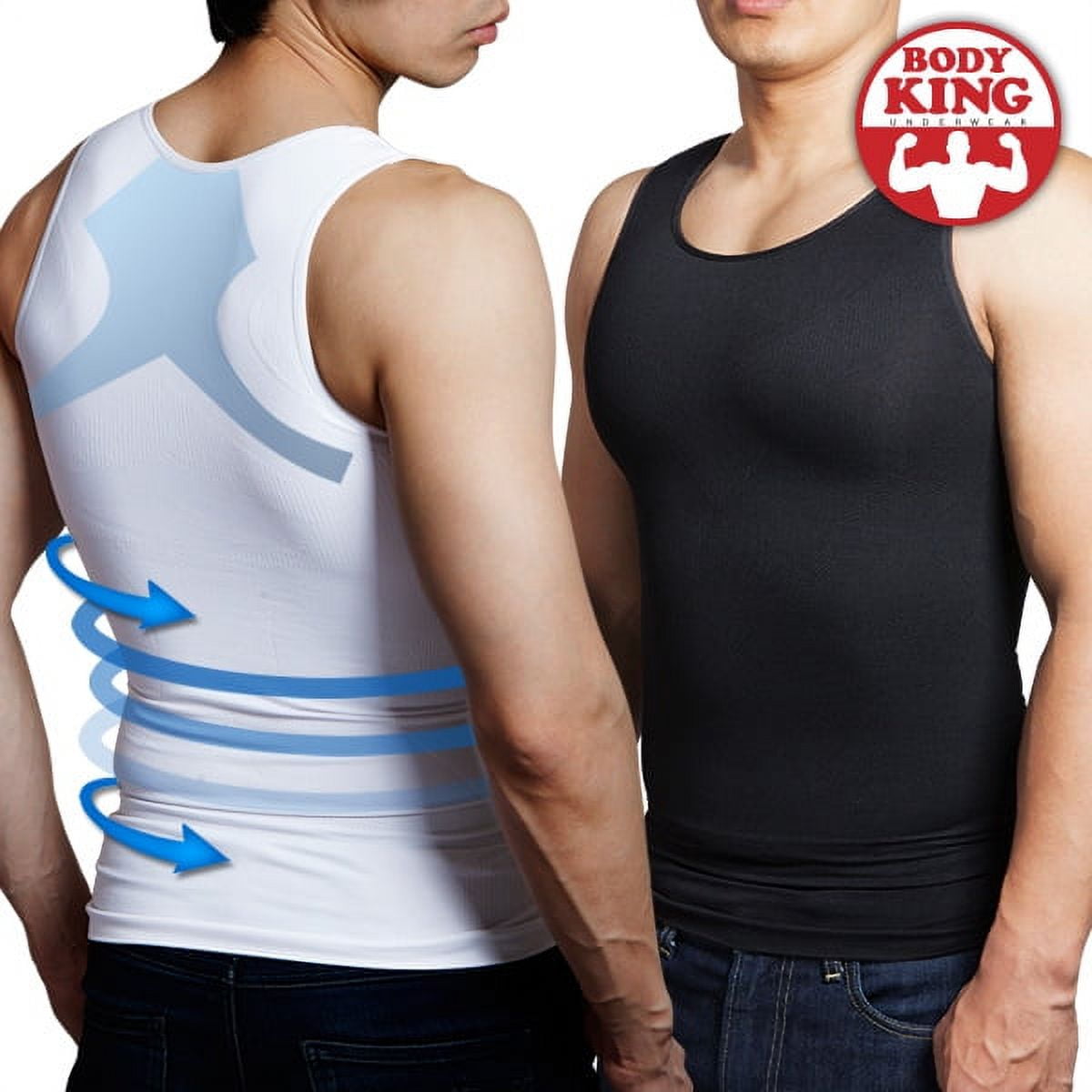 Body King] Slim Vest, Shapewear, Men's Chest Compression Slimming Body  Shaper Workout Undershirts 