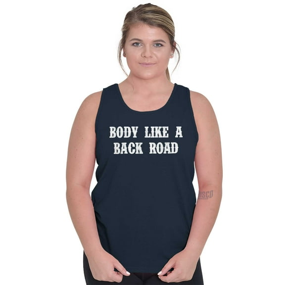 Body Like A Back Road Country Lyrics Tank Top Tee Shirt Women Brisco Brands S