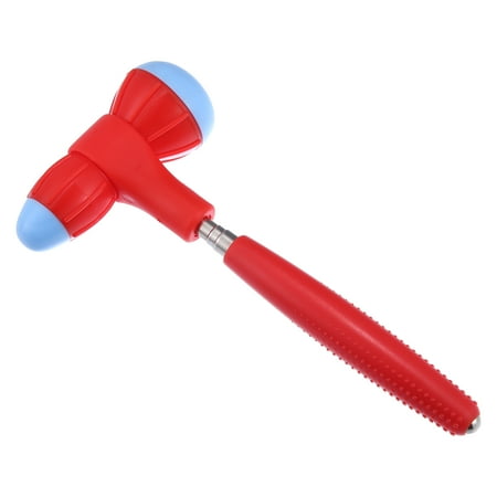 Body Massager with Two Trigger Points for Neck Shoulder ABS Stainless Steel Red Blue Silver Tone