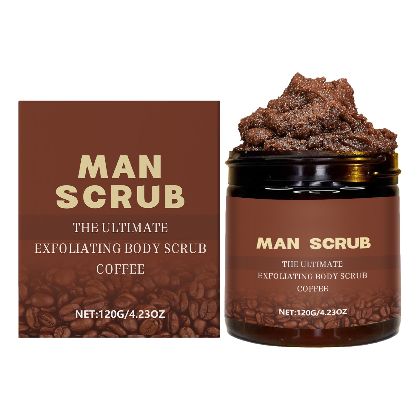 Body Menâ s Exfoliating Body Scrub â Skin Cleansing Wash In Jar With ...